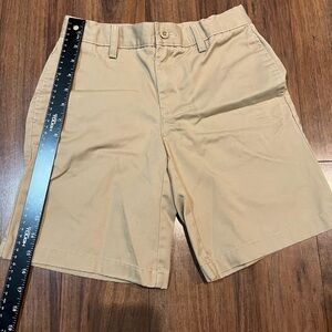 Lands' End Men's Beige Flat Front Shorts
